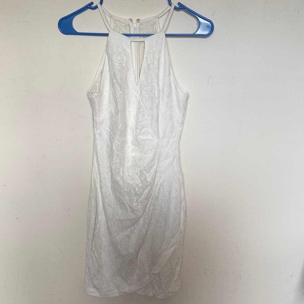 Guess White Textured Dress